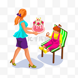 给孩子过生日的妈妈姗姗来迟