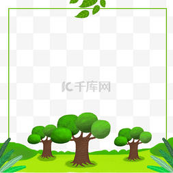 节能减排图片_312植树节树木叶子边框