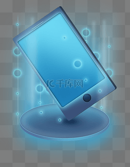科技光感蓝色手机