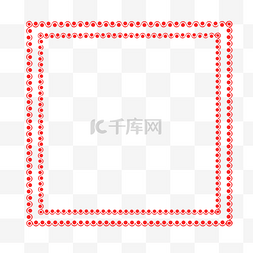 大气简约商务边框图片_正方形大红边框装饰