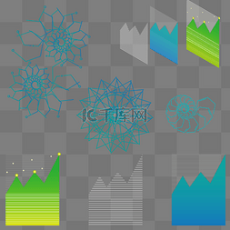 矢量蓝色科技线条