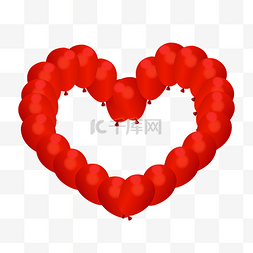 红色大气球图片_气球装饰图案爱心气球