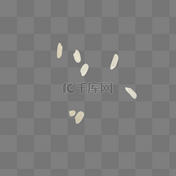 边装图片_实拍散落米粒透明底