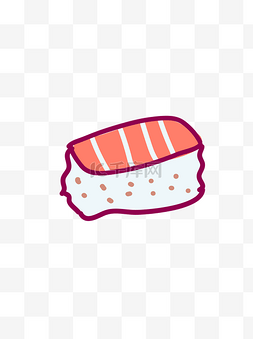 寿司蛋糕图片_可爱卡通三文鱼寿司蛋糕食物可商