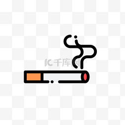 ppt免扣素材图片_mbe风格香烟抽烟图标
