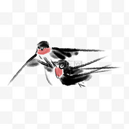 学飞翔的小燕子插画