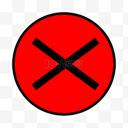 红色交通禁止图标设计