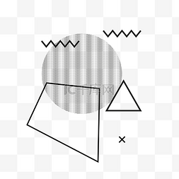 孟菲斯个性几何装饰图案PNG