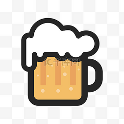 卡通啤酒啤酒图片_卡通手绘矢量啤酒