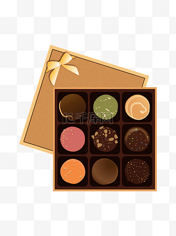 创意情人节素材图片_情人节巧克力礼盒元素
