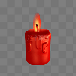结婚图片_红色蜡烛灯光C4D风格喜庆蜡烛