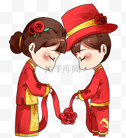 中式结婚素材图片_婚礼婚礼季结婚卡通