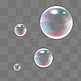 珍珠的漂浮泡泡插画