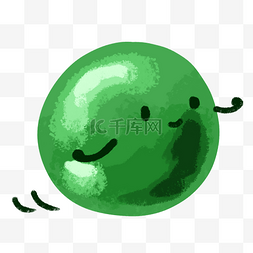 免抠绿色豌豆素材图片_一颗硕大的绿色豌豆