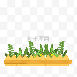 多肉手绘图片_手绘卡通绿色植物