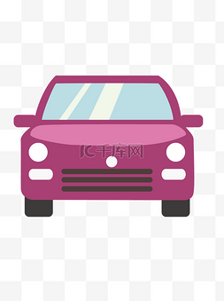 矢量紫色汽车插画设计
