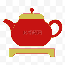 卡通茶壶图案图片_手绘卡通中式茶壶装饰
