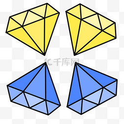 钻石黑色图片_四色钻石免扣文件