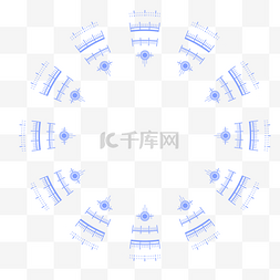 创意圆圈图片_断断续续的蓝色科技圆圈