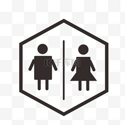 厕所男女指示图标设计