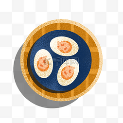 扁平化食物图片_手绘卡通美味蒸蛋