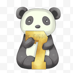 黄色7图片_黑色的小熊猫和数字7