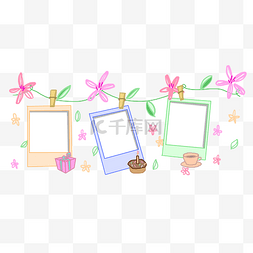 美丽花朵相框图片_粉色的花朵边框相框