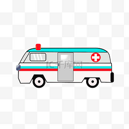 救援车辆救护车插画