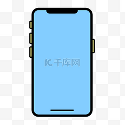 电商产品扁平图片_生活系列手绘卡通手机iphone