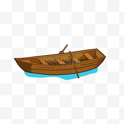简易雪橇车图片_简易小型木船插画