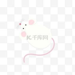 矢量图水彩可爱老鼠
