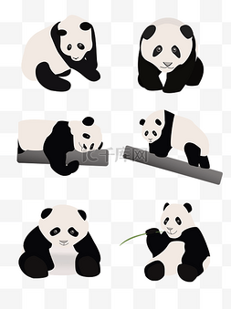 熊猫动物可爱卡通手绘大熊猫国宝