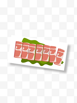 卡通火锅食材肉食设计