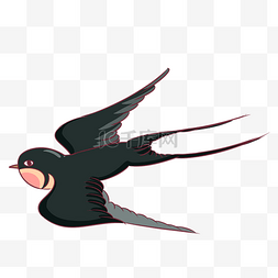 燕窝炖盅图片_飞翔的燕子卡通插画