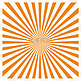 橙色橘黄色线条放射状态效果