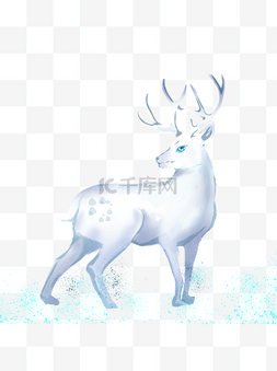 手绘小鹿动物插画设计可商用元素