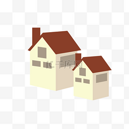 深棕色的两个小房子设计图
