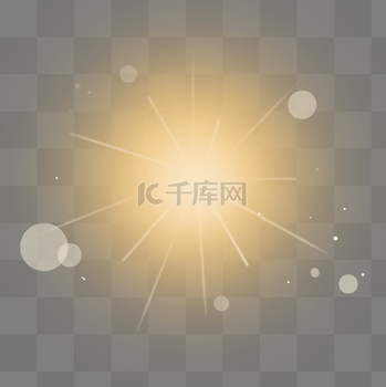 黄色耀眼射线光晕光线阳光