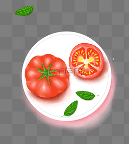 水果主题番茄卡通插画