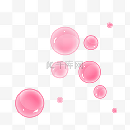 氧气泡泡图片_卡通红色气泡组合