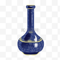 中国风古玩图片_中国风绘制古董玉花瓶