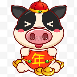 猪年新年卡通小猪图片_猪年新年卡通小猪吉祥物