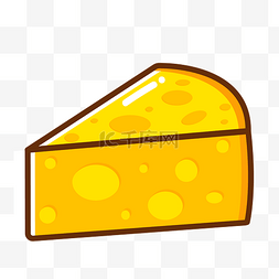 奶酪图片_手绘美味黄色奶酪点心食材