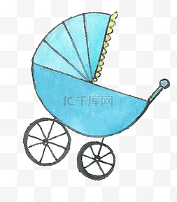 奶粉海报图片_卡通母婴用品婴儿车设计