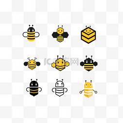 小蜜蜂图片_矢量小蜜蜂图标