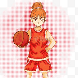 女生节篮球元气运动少女