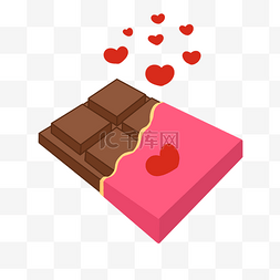 红色爱心巧克力图片_手绘爱心巧克力