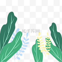 手绘卡通植物插画图片_手绘卡通草丛下载