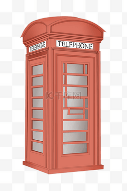 电话亭红色图片_公共设施的电话亭