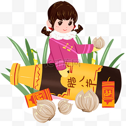 小年团圆图片_传统节日腊八节腊八蒜手绘插画